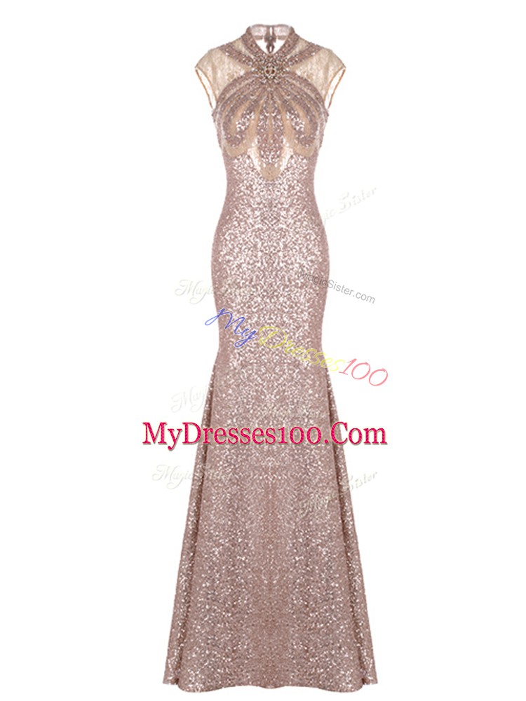 Sleeveless Floor Length Ruching