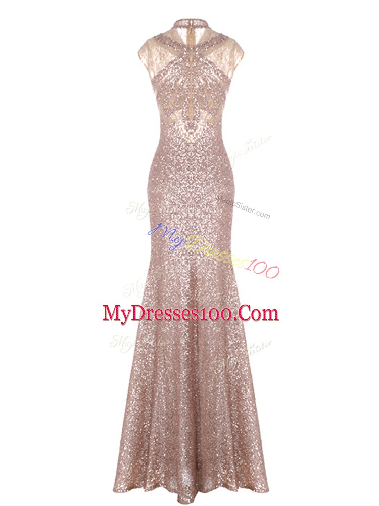 Sleeveless Floor Length Ruching