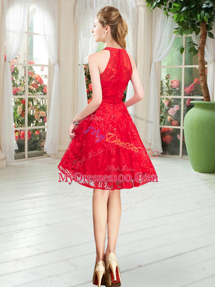Dynamic Light Yellow Zipper Scoop Lace Prom Evening Gown Sleeveless