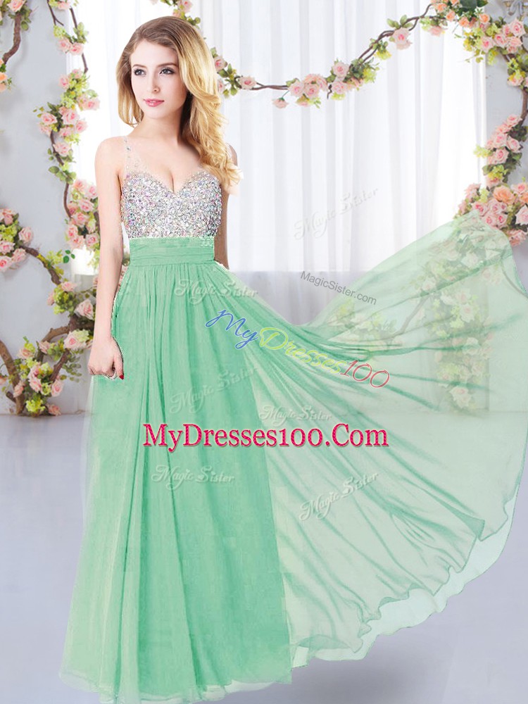 New Arrival Sleeveless Beading Backless Damas Dress