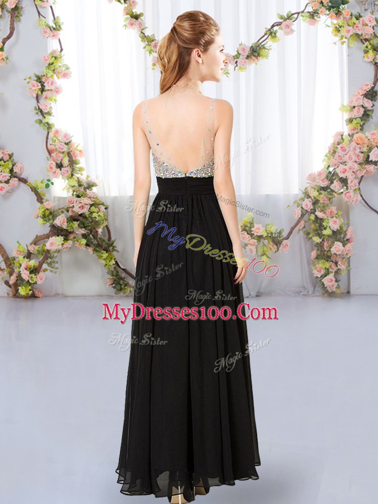 New Arrival Sleeveless Beading Backless Damas Dress