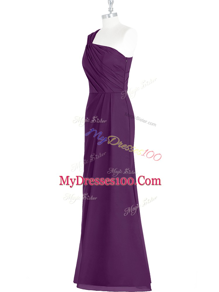 Sleeveless Ruching Side Zipper Prom Dresses