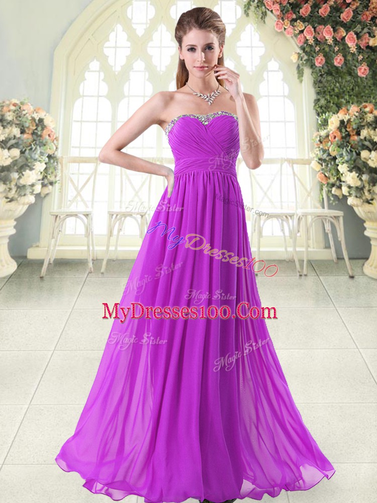 Exquisite Sleeveless Beading Zipper Juniors Evening Dress