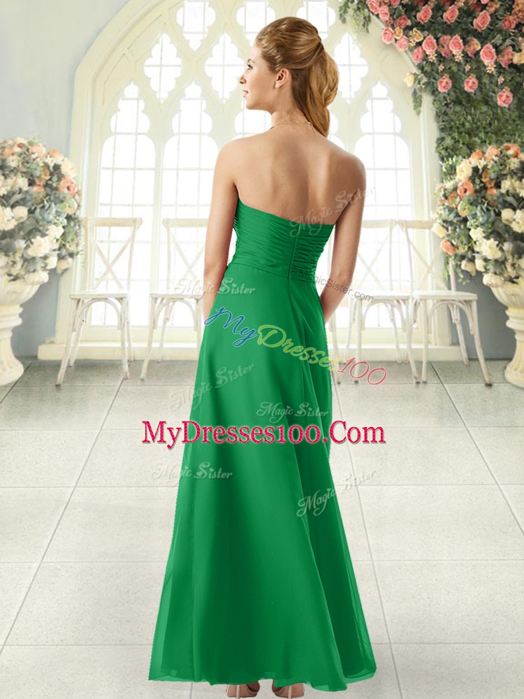 Most Popular Floor Length Green Prom Dress Sweetheart Sleeveless Zipper