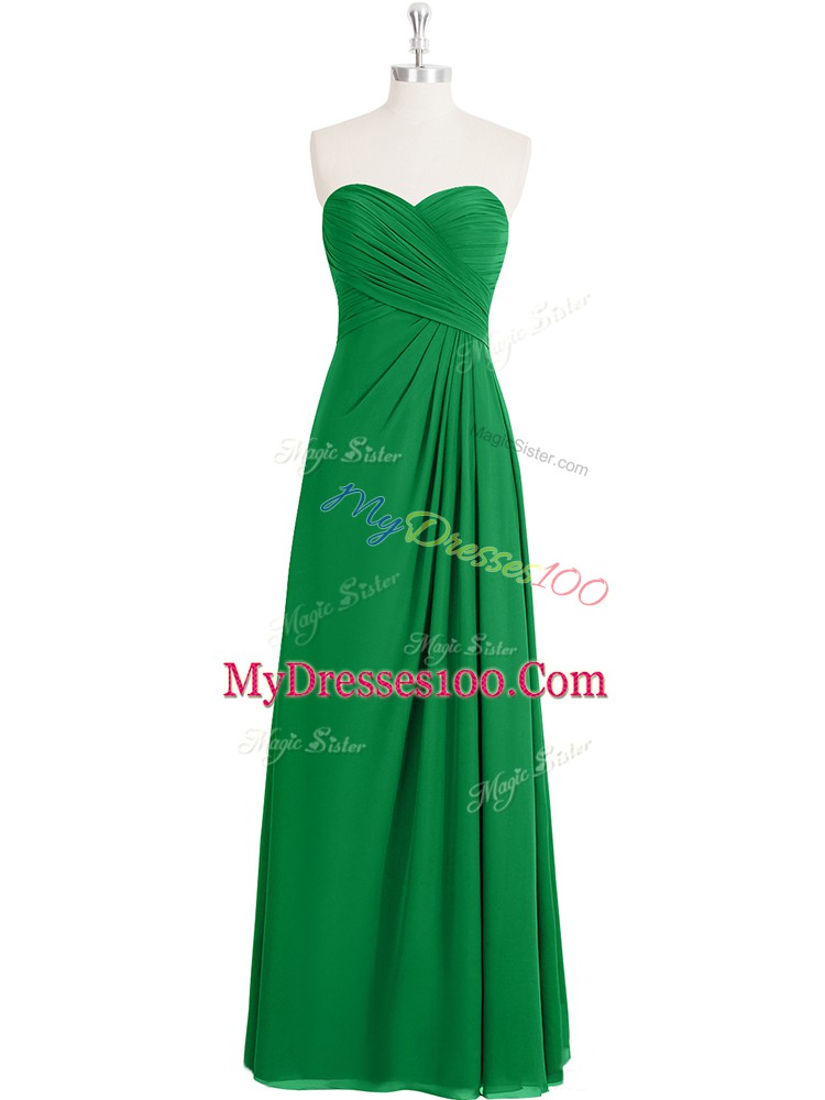 Beauteous Chiffon Sleeveless Floor Length Evening Dress and Ruching