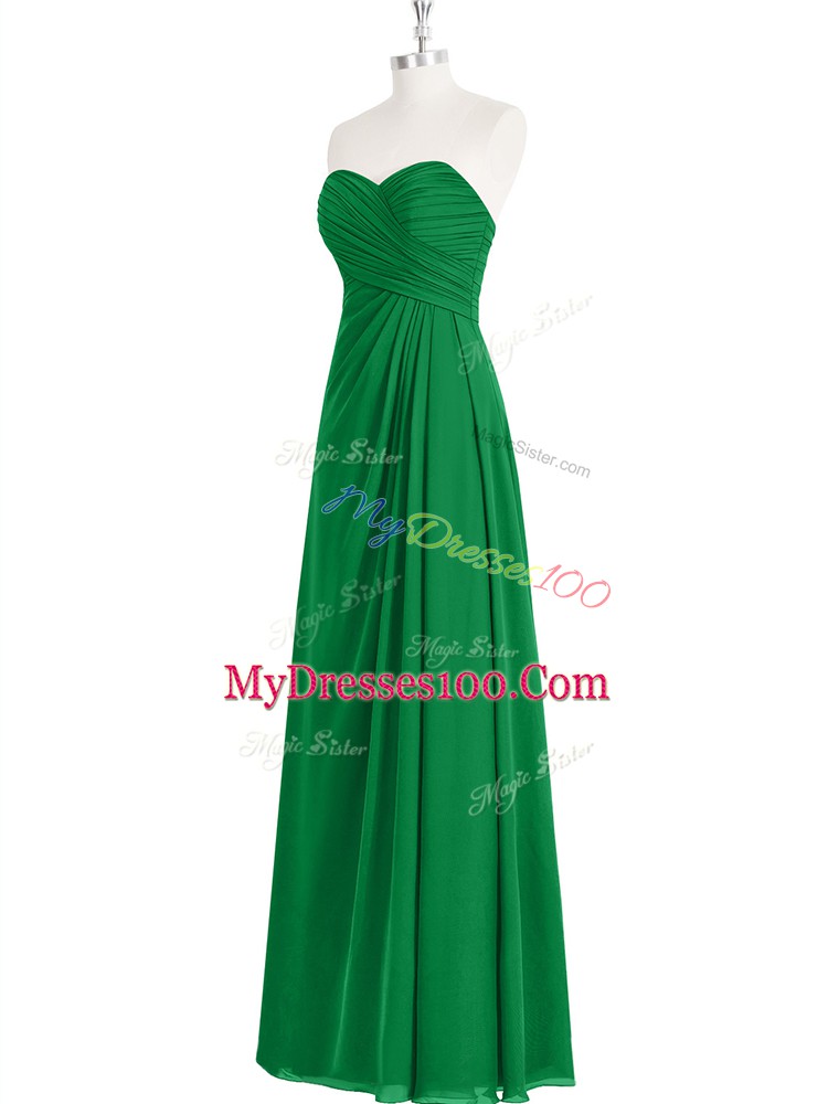 Beauteous Chiffon Sleeveless Floor Length Evening Dress and Ruching
