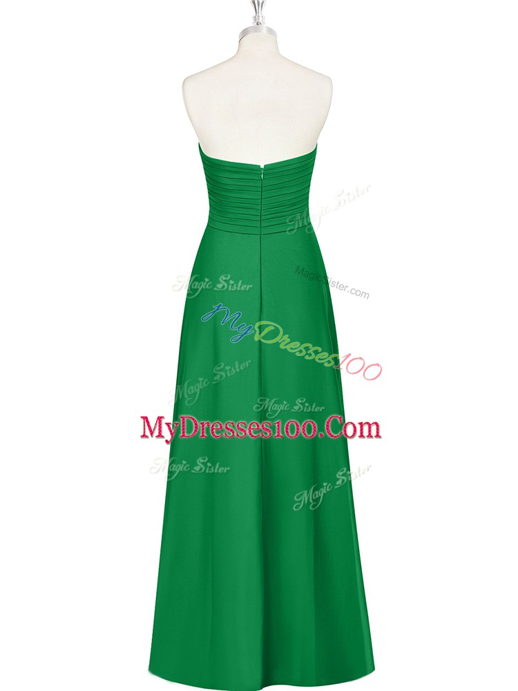 Beauteous Chiffon Sleeveless Floor Length Evening Dress and Ruching
