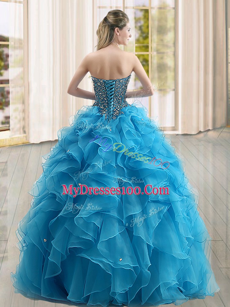 Floor Length Yellow Green Quince Ball Gowns Sweetheart Sleeveless Lace Up