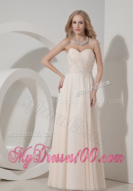Beige Sweetheart Empire Strapless Pleated Bridesmaid Dresses
