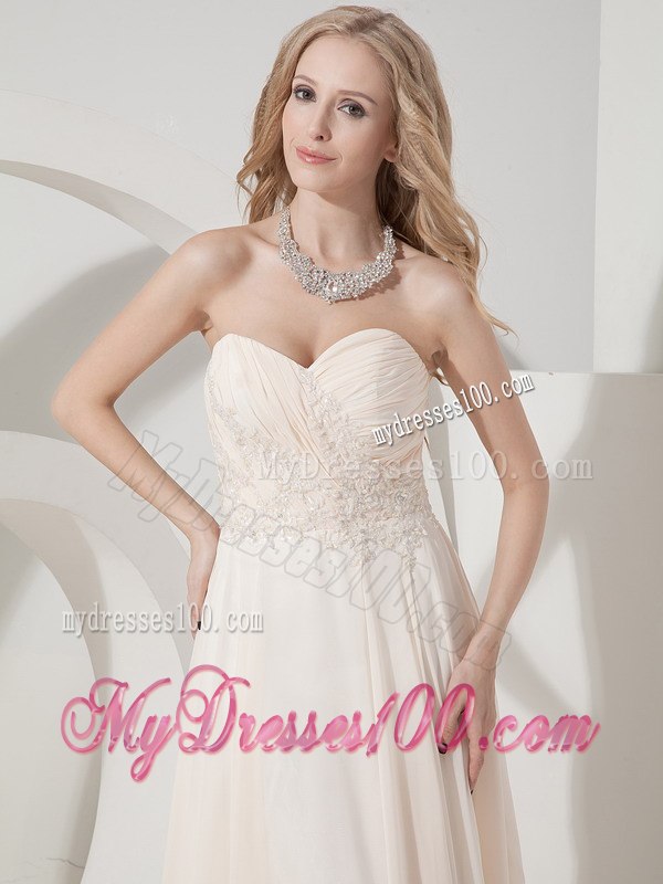 Beige Sweetheart Empire Strapless Pleated Bridesmaid Dresses