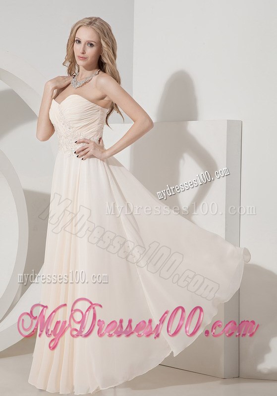 Beige Sweetheart Empire Strapless Pleated Bridesmaid Dresses
