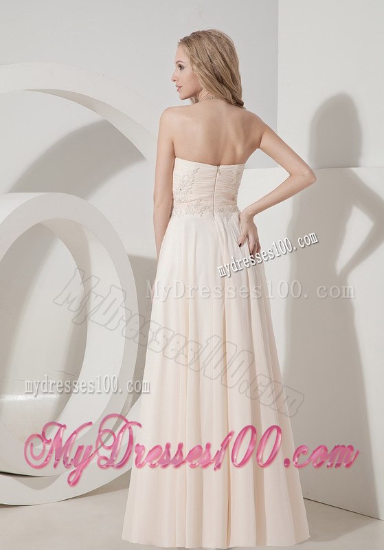 Beige Sweetheart Empire Strapless Pleated Bridesmaid Dresses