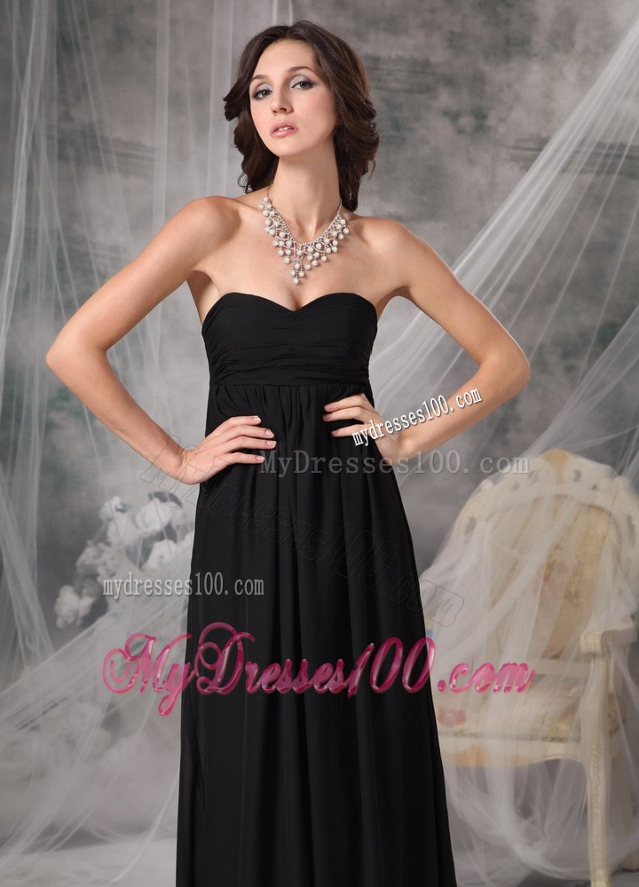 Sweetheart Strapless Empire Dresses For Bridesmaid in Black