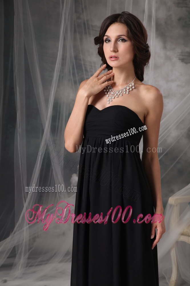 Sweetheart Strapless Empire Dresses For Bridesmaid in Black