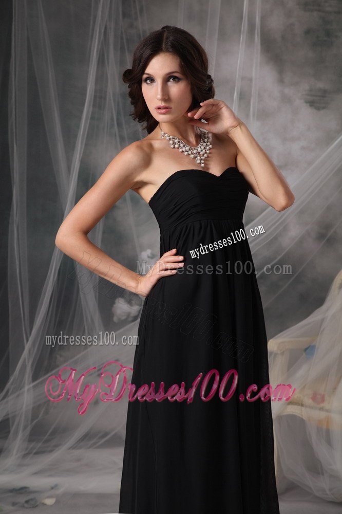 Sweetheart Strapless Empire Dresses For Bridesmaid in Black
