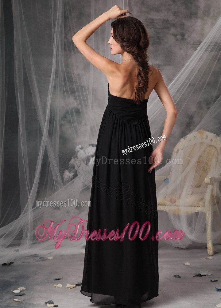 Sweetheart Strapless Empire Dresses For Bridesmaid in Black
