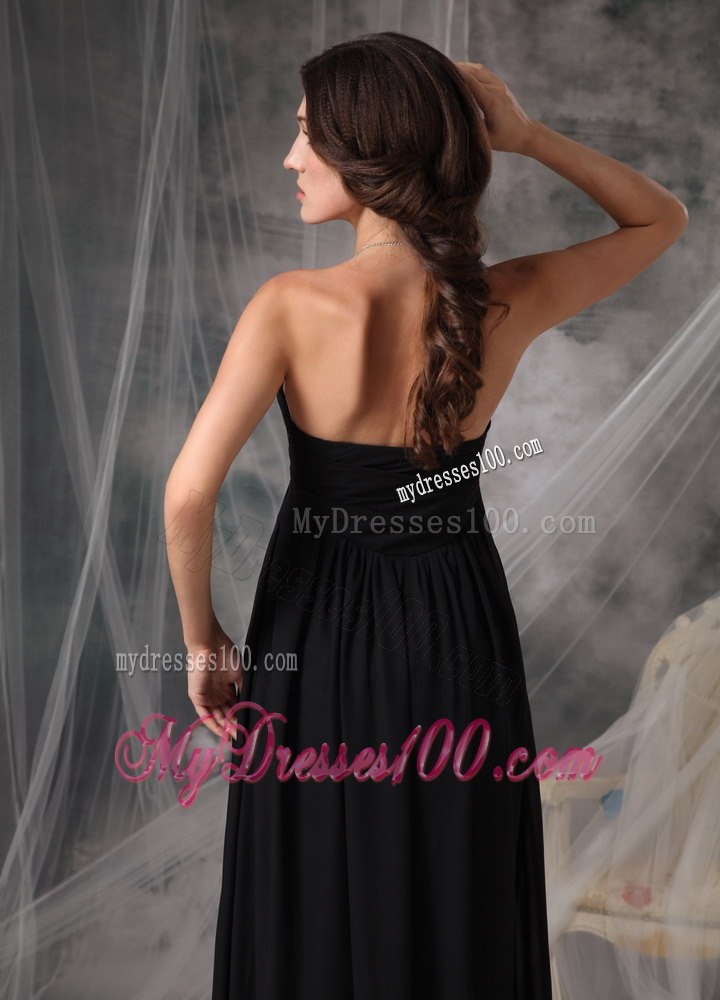 Sweetheart Strapless Empire Dresses For Bridesmaid in Black