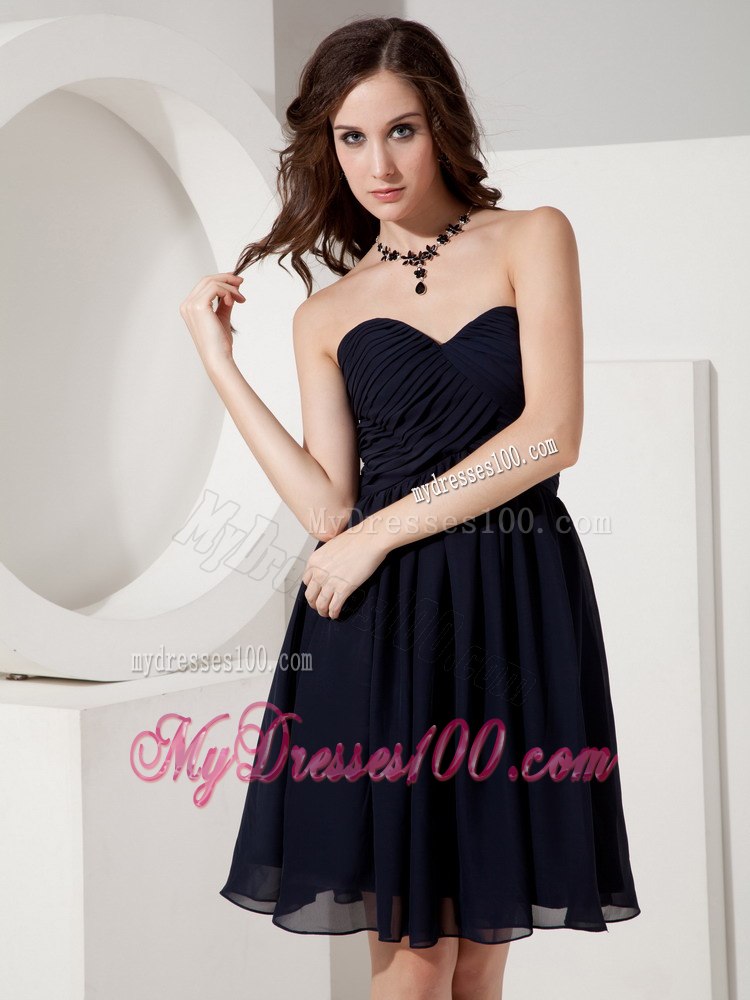 Sweetheart Strapless Black Mini-length Dresses For Bridesmaid
