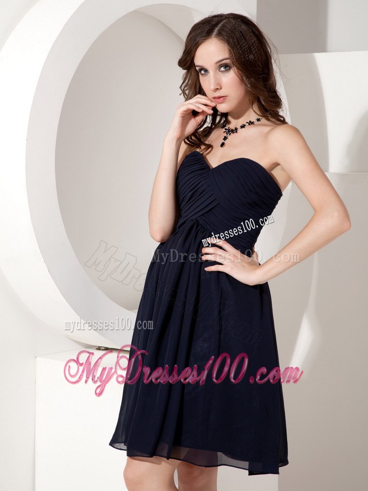 Sweetheart Strapless Black Mini-length Dresses For Bridesmaid