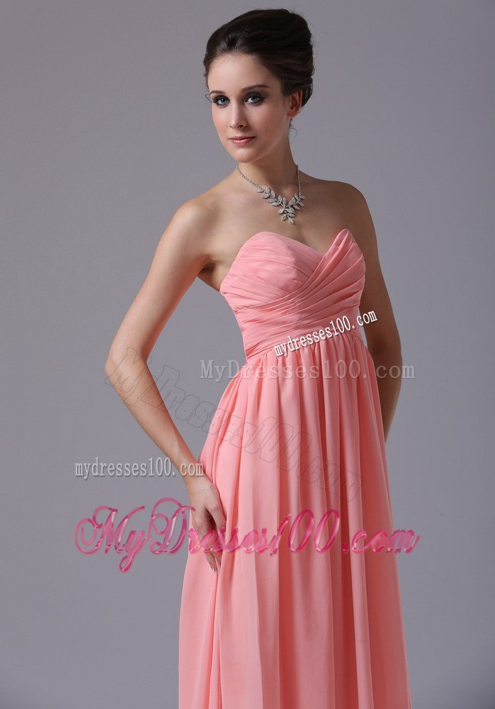Sweetheart Strapless Ruching Empire Blush Colored Dresses For Bridesmaid