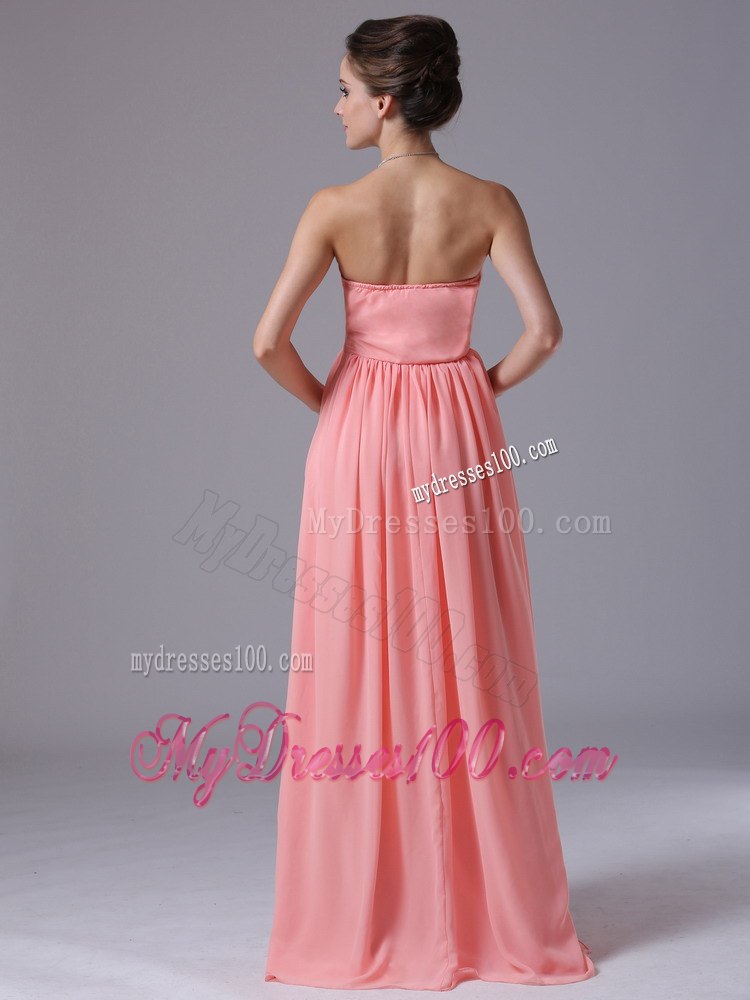 Sweetheart Strapless Ruching Empire Blush Colored Dresses For Bridesmaid