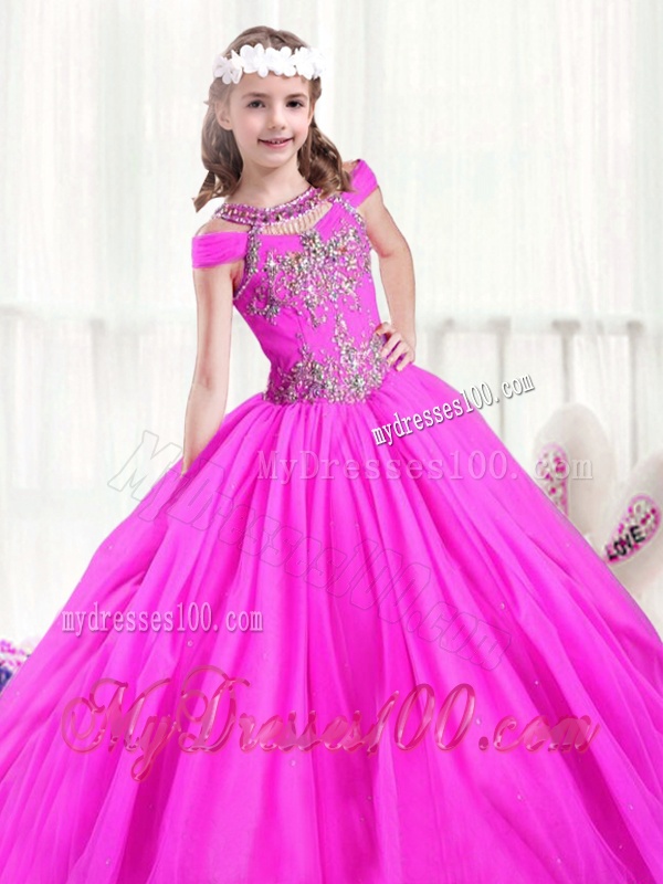 Beautiful Beading Ball Gown Little Girl Pageant Dresses for 2016