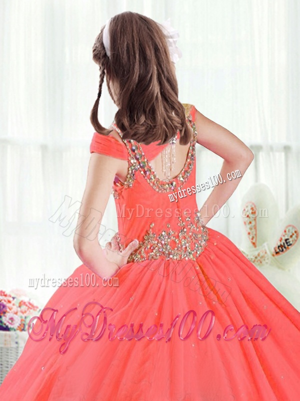 Beautiful Beading Ball Gown Little Girl Pageant Dresses for 2016