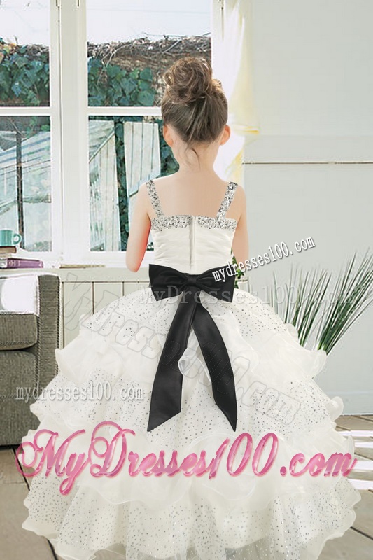 Fitting and Affordable Little Girl Pageant Dress with Beading and Ruffles