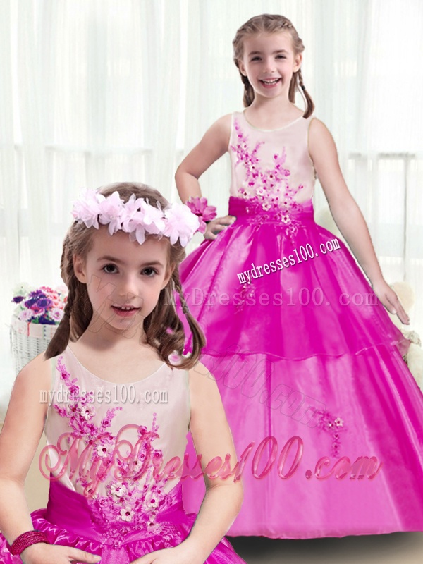 Latest Scoop Appliques Mini Quinceanera Gowns in Multi Color