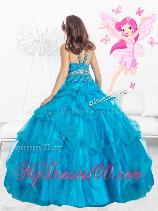 New Style Scoop Beaded and Bowknot Little Girl Pageant Dresses
