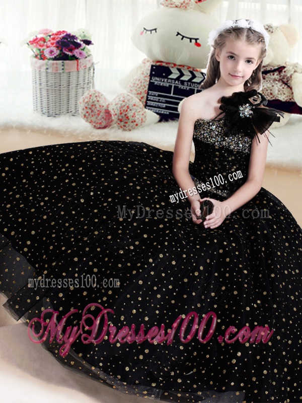 Popular One Shoulder Mini Quinceanera Gowns with Pattern and Beading