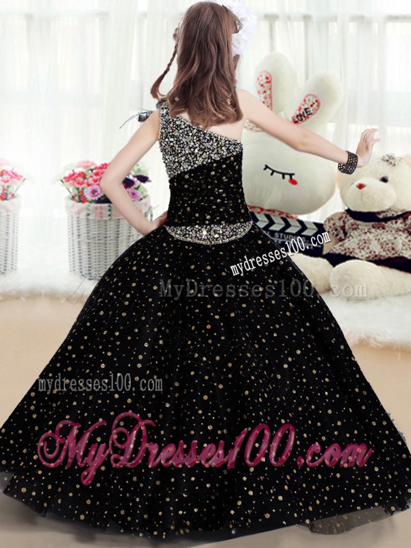 Popular One Shoulder Mini Quinceanera Gowns with Pattern and Beading