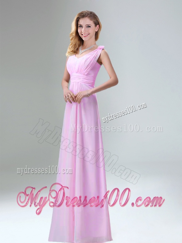 Beautiful Chiffon Bridesmaid Dress in Light Pink for 2016