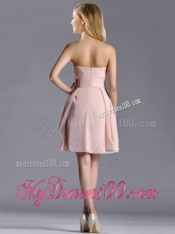 Exclusive Sweetheart Chiffon Beaded Mother of The Bride Dress in Light Pink