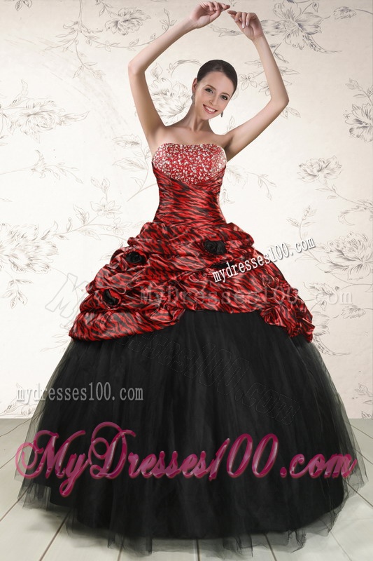 2016 Exclusive Ball Gown Leopard Quinceanera Dresses in Multi-color