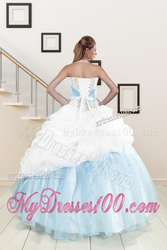 2016 Multi Color Dresses for Quince with Pick Ups and Beading