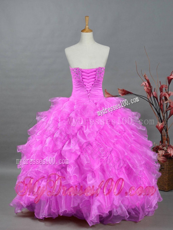 2016 Perfect Sweetheart Quinceanera Dresses with Beading and Ruffles