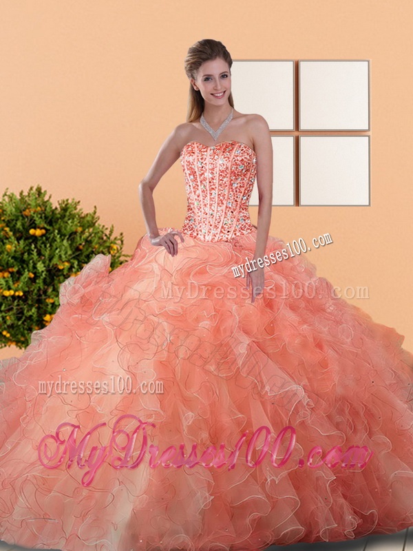 2016 Pretty Quinceanera Dresses with Beading and Ruffles