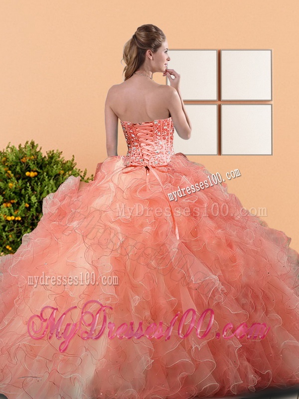 2016 Pretty Quinceanera Dresses with Beading and Ruffles