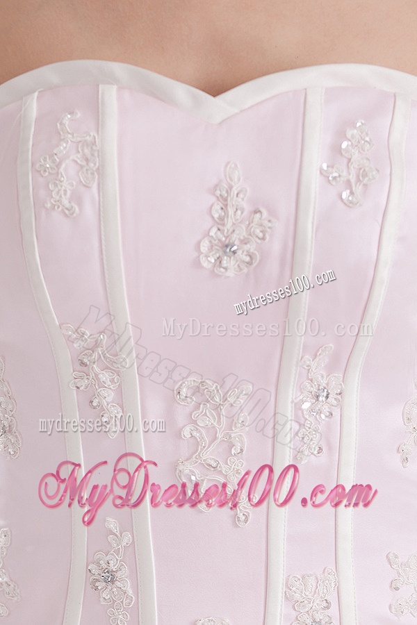 Ball Gown Sweetheart Tulle Baby Pink 2016 Quinceanera Dress with Appliques Beading