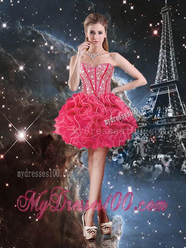 Luxurious Sweetheart Detachable Sweet 16 Dresses with Beading for Fall
