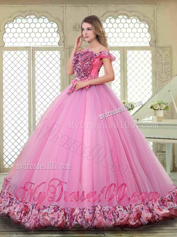 New Style Off the Shoulder Quinceanera Gowns in Multi Color