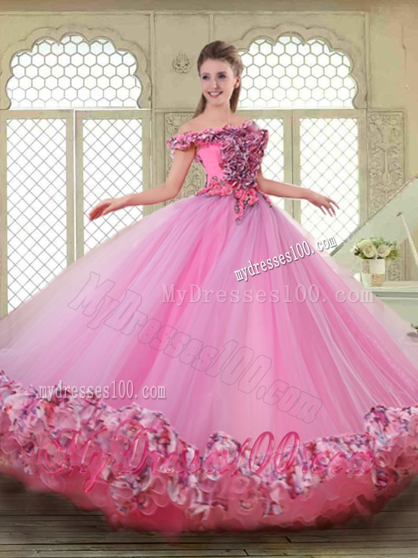 New Style Off the Shoulder Quinceanera Gowns in Multi Color