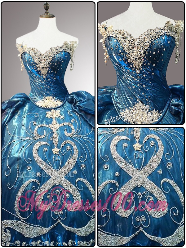 New Style Sweetheart Beading Teal Quinceanera Dresses for 2016