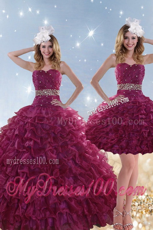 Perfect Beading and Ruffles Quinceanera Dresses with Floor Length