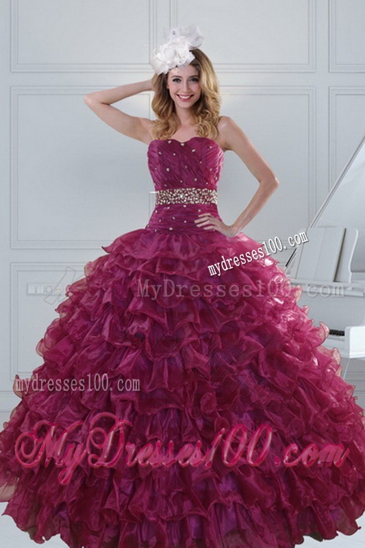 Perfect Beading and Ruffles Quinceanera Dresses with Floor Length