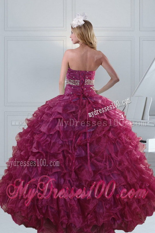 Perfect Beading and Ruffles Quinceanera Dresses with Floor Length