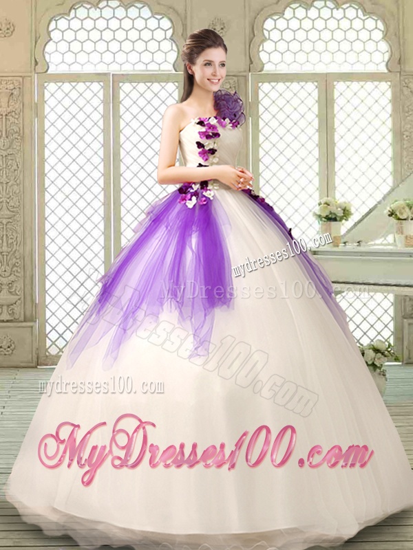 Pretty Appliques and Ruffles Quinceanera Gowns in Multi Color