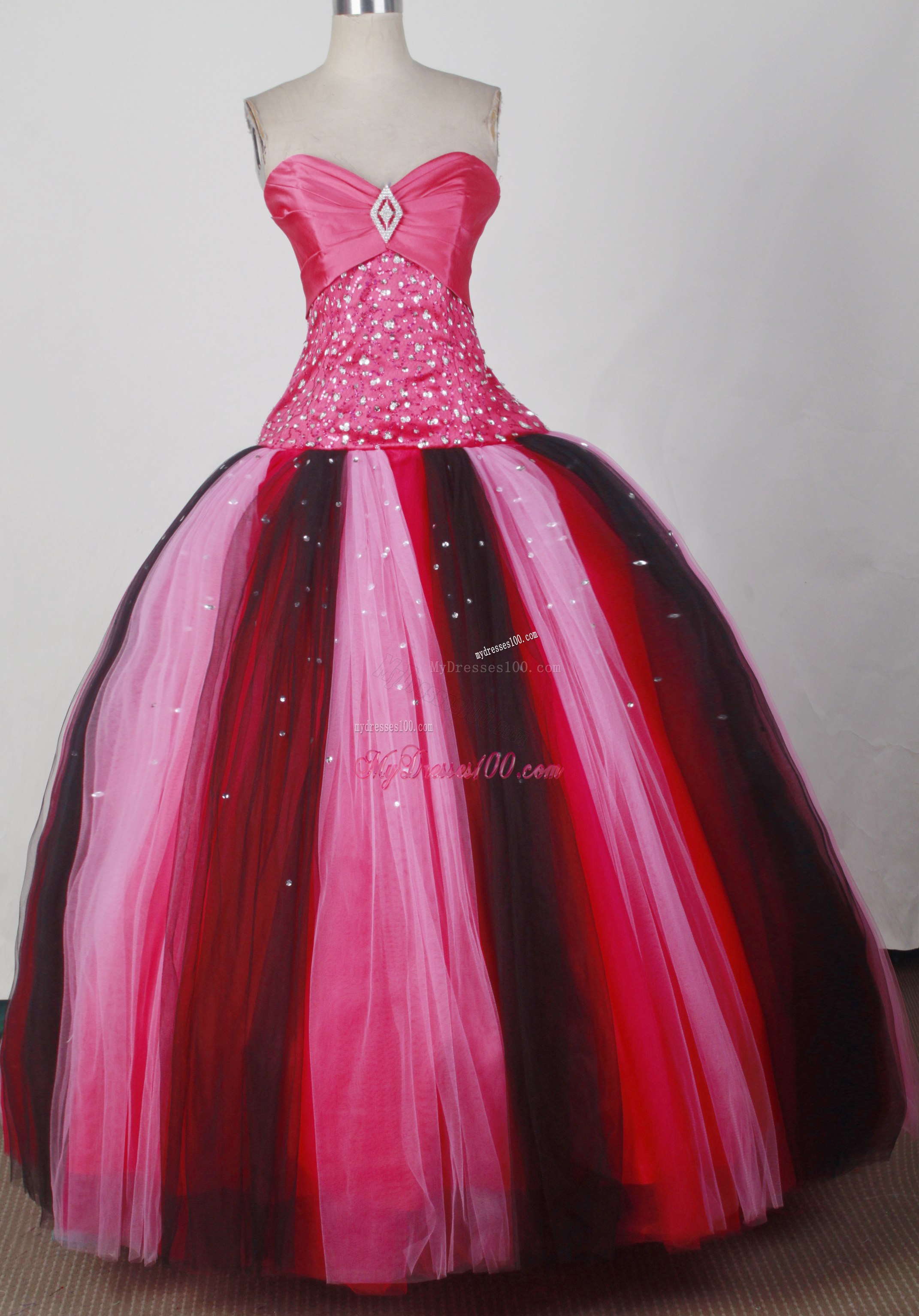 Pleats and Jacket Accent Quinceanera Dress in Multi Colors