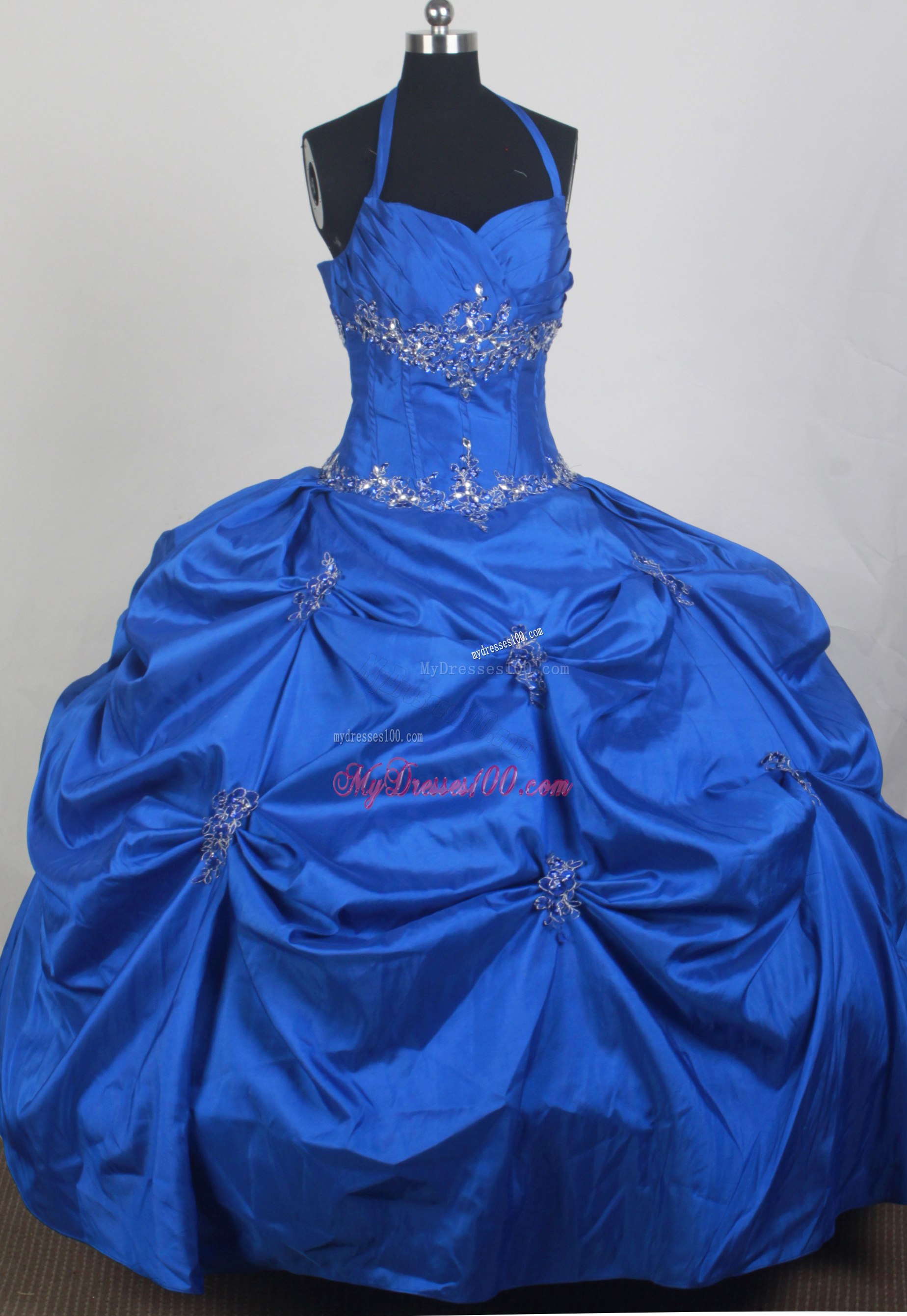 Pick-ups Accent Royal Blue Dresses 15 Of Halter Neckline